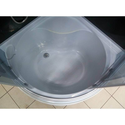 Душовий бокс с высоким поддоном ATLANTIS AKL 100P ECO GR стекло тонированное 100х100х215