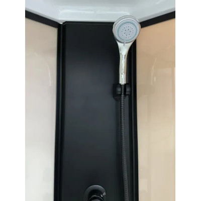 Душовий бокс с низким поддоном ARTEX BLT-90-40 чёрный профиль стекло с рисунком 90х90х215