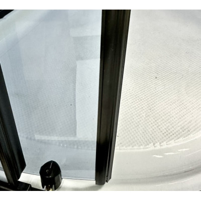 Душовий бокс с низким поддоном ARTEX BLT-90-45 чёрный профиль стекло с рисунком 90х90х215