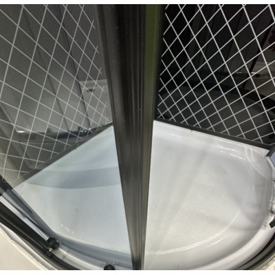 Душовий бокс с низким поддоном ARTEX BLT-90-45 чёрный профиль стекло с рисунком 90х90х215