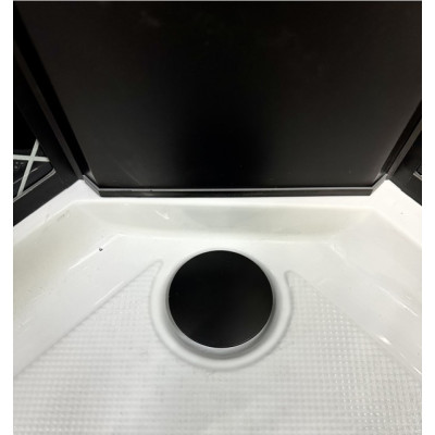 Душовий бокс с низким поддоном ARTEX BLT-90-45 чёрный профиль стекло с рисунком 90х90х215