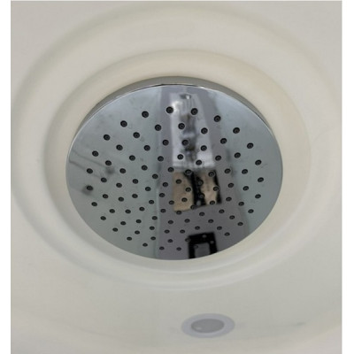 Купити не дорого Гідромасажний бокс з низьким піддоном Veronis BN-4-90 white chrome скло прозоре 90х90x215