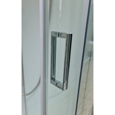 Купити не дорого Гідромасажний бокс з низьким піддоном Veronis BN-4-90 white chrome скло прозоре 90х90x215