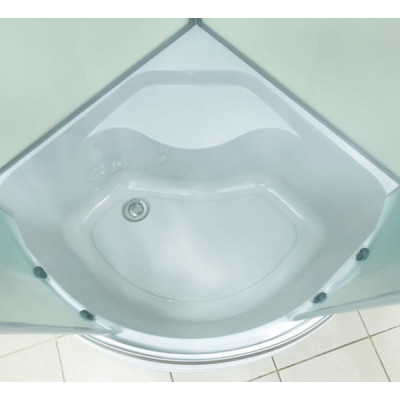 Душовий бокс с высоким поддоном без крыши ATLANTIS AKL 40P ЕСО стекло матовое 90х90х204