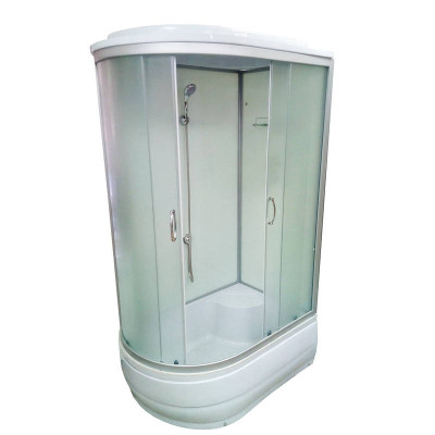 Душовий бокс с высоким поддоном ATLANTIS AKL 120P ECO R правый угол кут XL стекло матовое 120х80х215