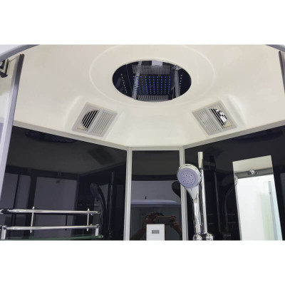 Гидромассажный бокс с высоким поддоном Veronis BV-5-90 GR стекло тонированное 90x90x220