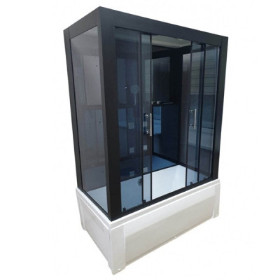 Купити не дорого Гідромасажний бокс з високим піддоном Veronis BV-6-32 GR скло прозоре 150x85x220