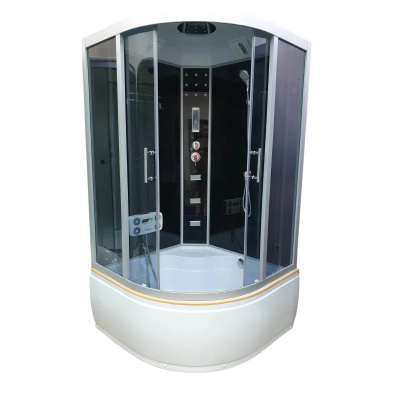 Гидромассажный душовий бокс с высоким поддоном ARTEX BHP-120-00 GR стекло тонированное 120х120х220