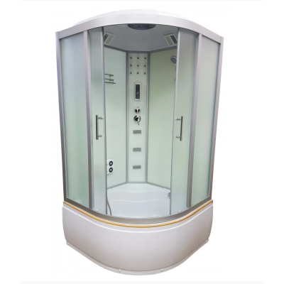 Гидромассажный душовий бокс с высоким поддоном ARTEX BHP-120-00 XL стекло матовое 120х120х220