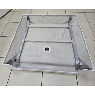 Купити не дорого Душовий бокс з низьким піддоном Veronis BKN-2-77 скло прозоре чорний профіль без даху 70x70x225