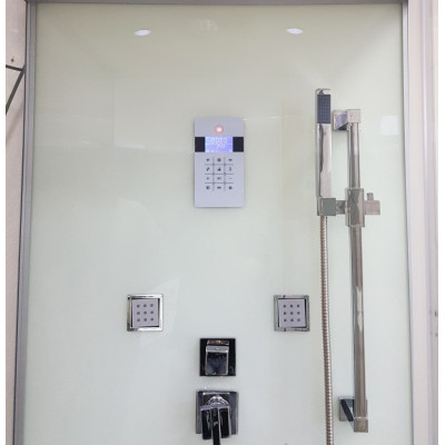 Купити не дорого Гідромасажний бокс з низьким піддоном Veronis BKN-2-89 скло прозоре 90x80x215