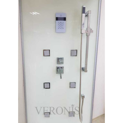 Купити не дорого Гідромасажний бокс з низьким піддоном Veronis BKN-2-89 скло прозоре 90x80x215