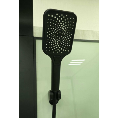 Купити не дорого Гідромасажний бокс з низьким піддоном Veronis BN-11-120 black скло прозоре чорний профіль 120x90x235