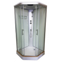 Душовий бокс з низьким піддоном Veronis BN-1-90 скло прозоре з дахом 90x90x215