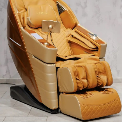 Купити масажне крісло MANZOKU CREDO GOLD 3D жовто-золоте для росту до 190см и весом до 130кг