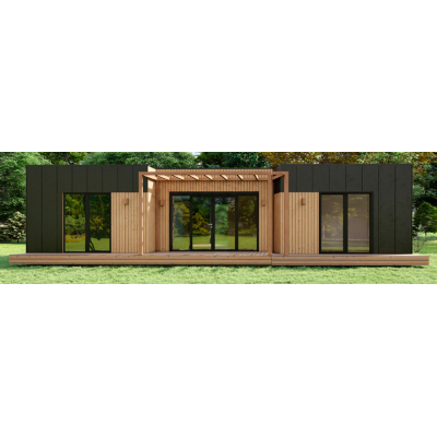 Купить готовый домокомплект каркасного дома Флет Хаус Плюс площадью 86