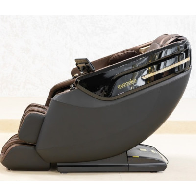Не дорого Кресло массажное Manzoku TAIKO Ultrasound Black чёрно-коричневое для роста до 190см и весом до 130кг