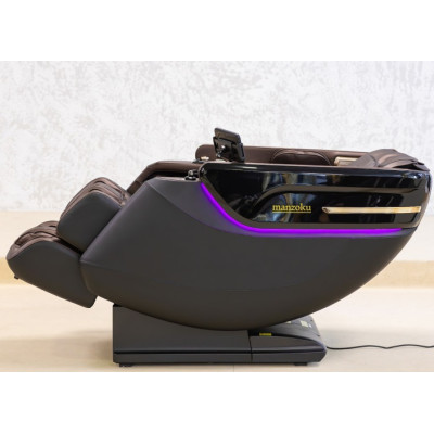 Не дорого Кресло массажное Manzoku TAIKO Ultrasound Black чёрно-коричневое для роста до 190см и весом до 130кг