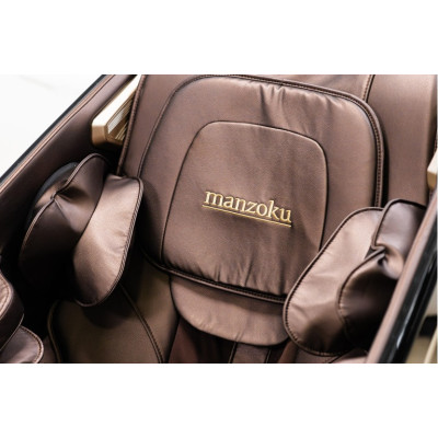 Не дорого Кресло массажное Manzoku TAIKO Ultrasound Black чёрно-коричневое для роста до 190см и весом до 130кг