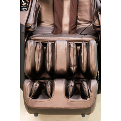 Не дорого Кресло массажное Manzoku TAIKO Ultrasound Black чёрно-коричневое для роста до 190см и весом до 130кг