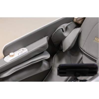 Не дорого Кресло массажное Manzoku TAIKO Ultrasound White бело-серое для роста до 190см и весом до 130кг