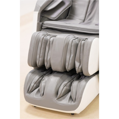 Не дорого Кресло массажное Manzoku TAIKO Ultrasound White бело-серое для роста до 190см и весом до 130кг