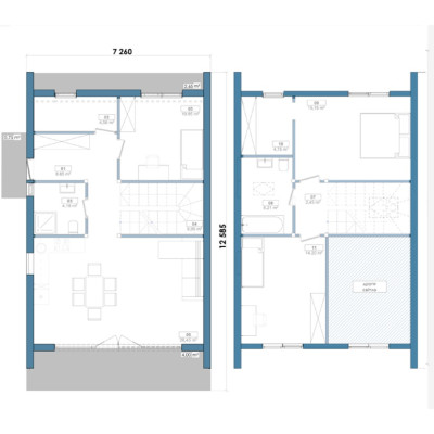 Купити домокомплект каркасного будинку NORWAY площєю 160 м2