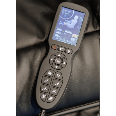 Не дорого массажное кресло MANZOKU SKY чёрно-серое для роста до 190см и весом до 130кг