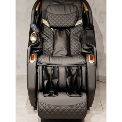 Не дорого массажное кресло MANZOKU SKY чёрно-серое для роста до 190см и весом до 130кг