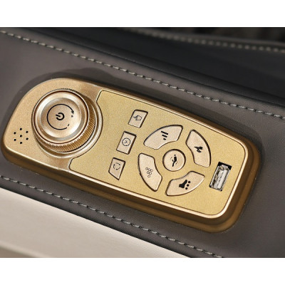 Массажное кресло MANZOKU SIMBOL WHITE бело-серое для роста до 190см и весом до 130кг