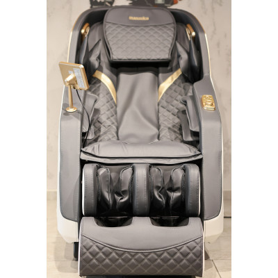 Массажное кресло MANZOKU SIMBOL WHITE бело-серое для роста до 190см и весом до 130кг