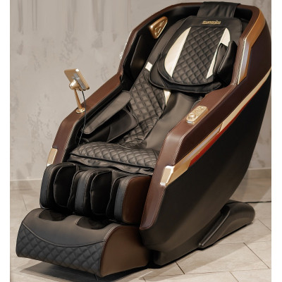 Купити масажне крісло MANZOKU SIMBOL BROWN коричневе для росту до 190см и весом до 130кг