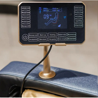 Масажне крісло XZERO Y19 SL PREMIUM BLUE сине для росту до 185см та вагою до 130кг