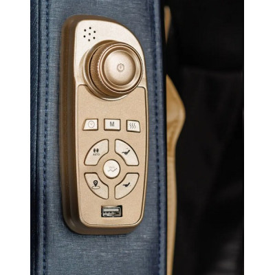 Масажне крісло XZERO Y19 SL PREMIUM BLUE сине для росту до 185см та вагою до 130кг