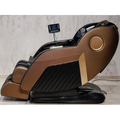 Массажное кресло MANZOKU HOKU BLACK-BROWN черно-коричневое для роста до 185см и весом до 130кг