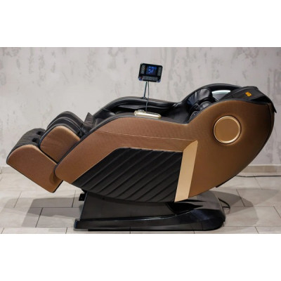 Массажное кресло MANZOKU HOKU BLACK-BROWN черно-коричневое для роста до 185см и весом до 130кг