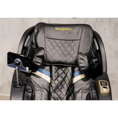 Массажное кресло MANZOKU HOKU BLACK-BROWN черно-коричневое для роста до 185см и весом до 130кг
