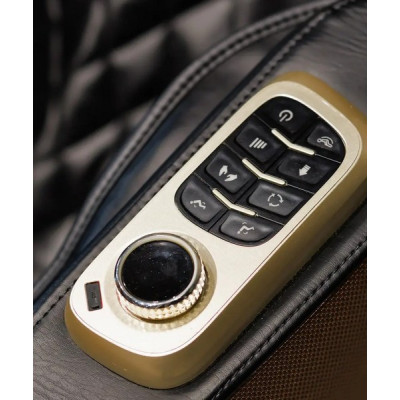 Массажное кресло MANZOKU HOKU BLACK-BROWN черно-коричневое для роста до 185см и весом до 130кг