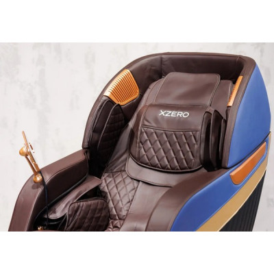 Масажне крісло XZERO LS-35-4D BLUE сине для росту до 200см та вагою до 140кг