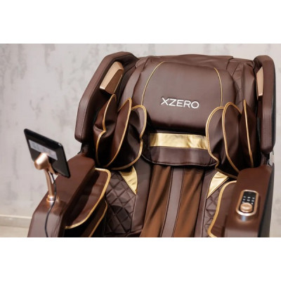 Масажне крісло XZERO L30 SL Premium BLACK чорно-коричневе для росту до 190см та вагою до 130кг