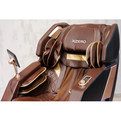 Масажне крісло XZERO L30 SL Premium BLACK чорно-коричневе для росту до 190см та вагою до 130кг