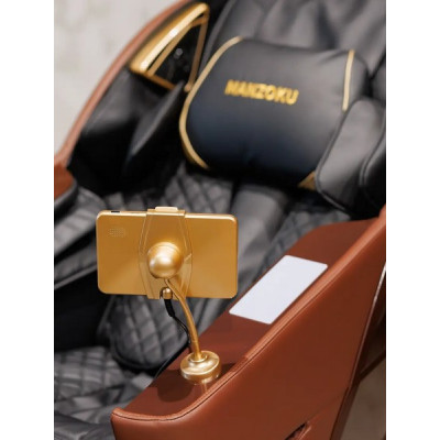 Купити масажне крісло MANZOKU CREDO BROWN 3D коричневе для росту до 190см и весом до 130кг