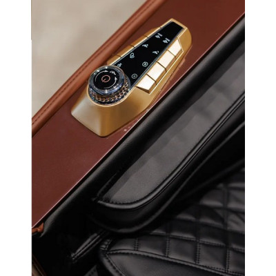 Купити масажне крісло MANZOKU CREDO BROWN 3D коричневе для росту до 190см и весом до 130кг