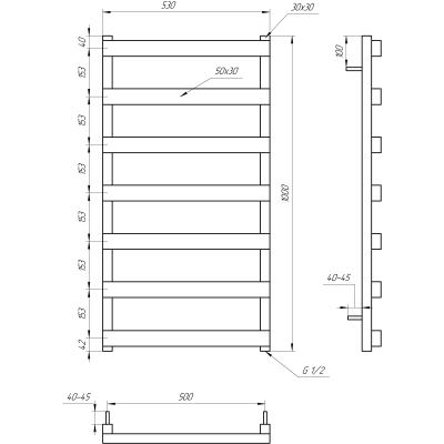 Купити Сушка для рушників комбінована Genesis Aqua Fancy 53*100 за ціною виробника