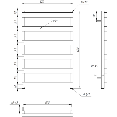 Купити Сушка для рушників комбінована Genesis Aqua Fancy 53*100 за ціною виробника
