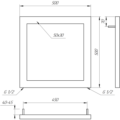 Купити Сушка для рушників електрична Genesis Aqua Simple DRY 50*50 за ціною виробника