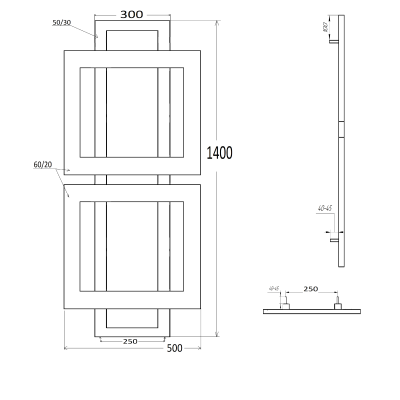 Купити Сушка для рушників комбінована Genesis Aqua Graff розмір під замовлення за ціною виробника