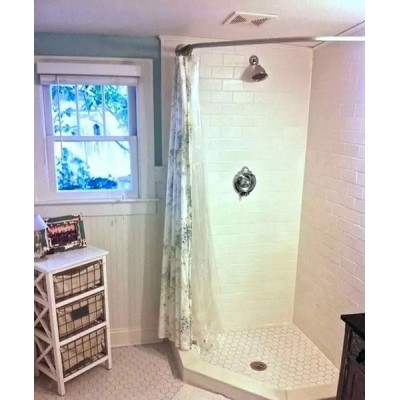 Карниз у формі трапеції з нержавіючої сталі для душової шторки під замовлення