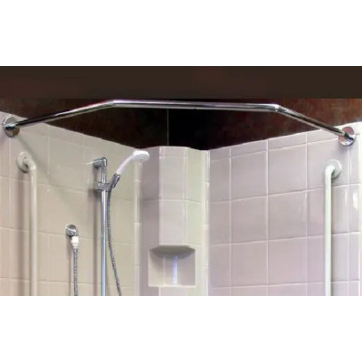 Карниз у формі трапеції з нержавіючої сталі для душової шторки під замовлення