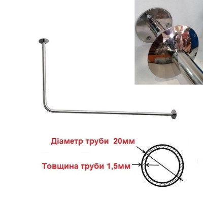 Карниз для прямоугольных поддонов нержавеющяя сталь 120*80см